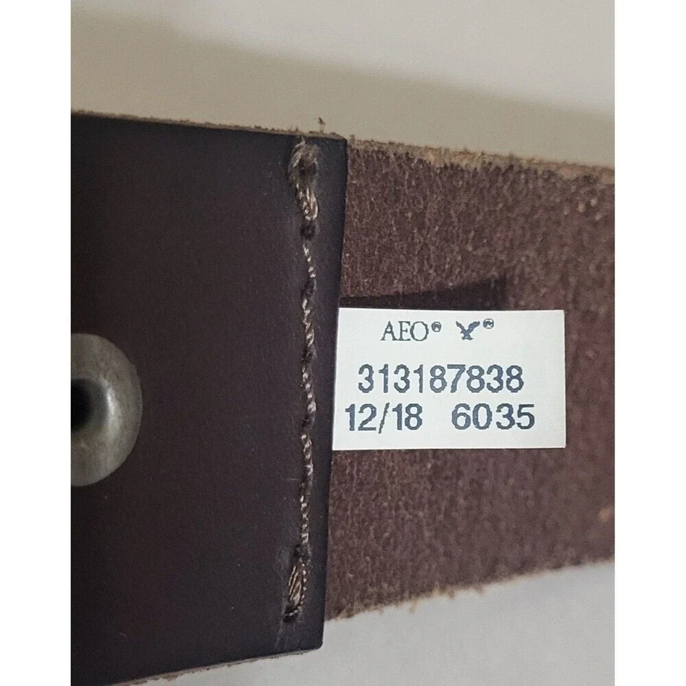 American Eagle Outfitters Belt 32in-36in Genuine Leather Brown‎ Classic Staple